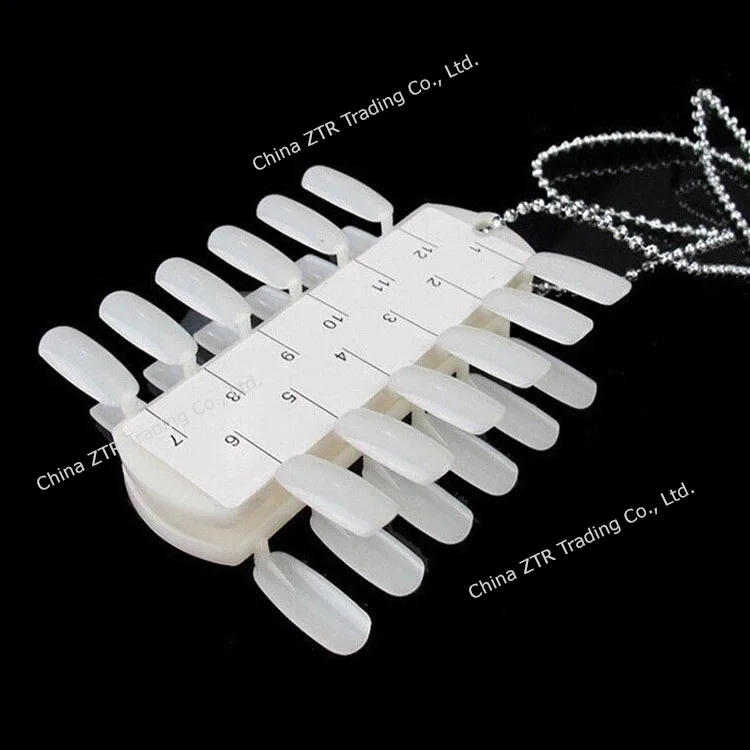 

24tips Nail Gel Polish Color Display Palette Nail Polish Color Card Chain Manicure Double sided Swatches Training Practice Tools
