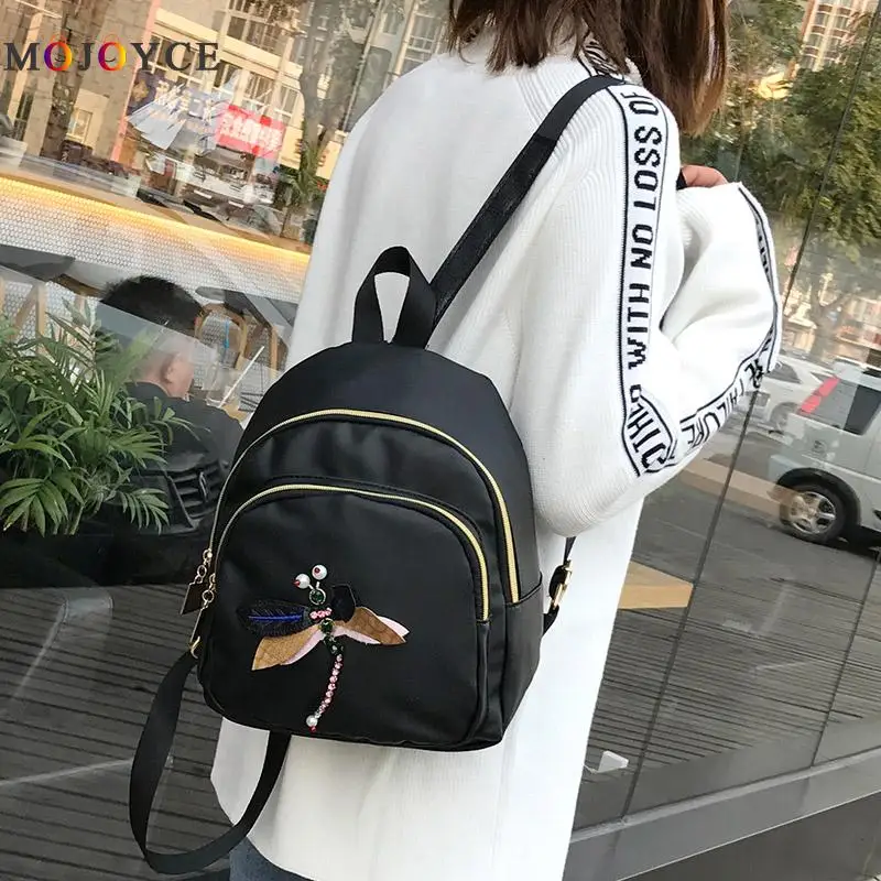 Hecho a mano de bordado Mochila de Mujeres de moda diseñador hombro viaje Mochila Feminina