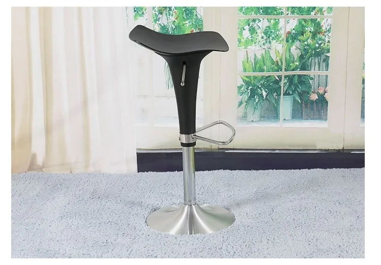 upscale bar stool Cafe aluminum seating chair retail wholesale silver black color free shipping