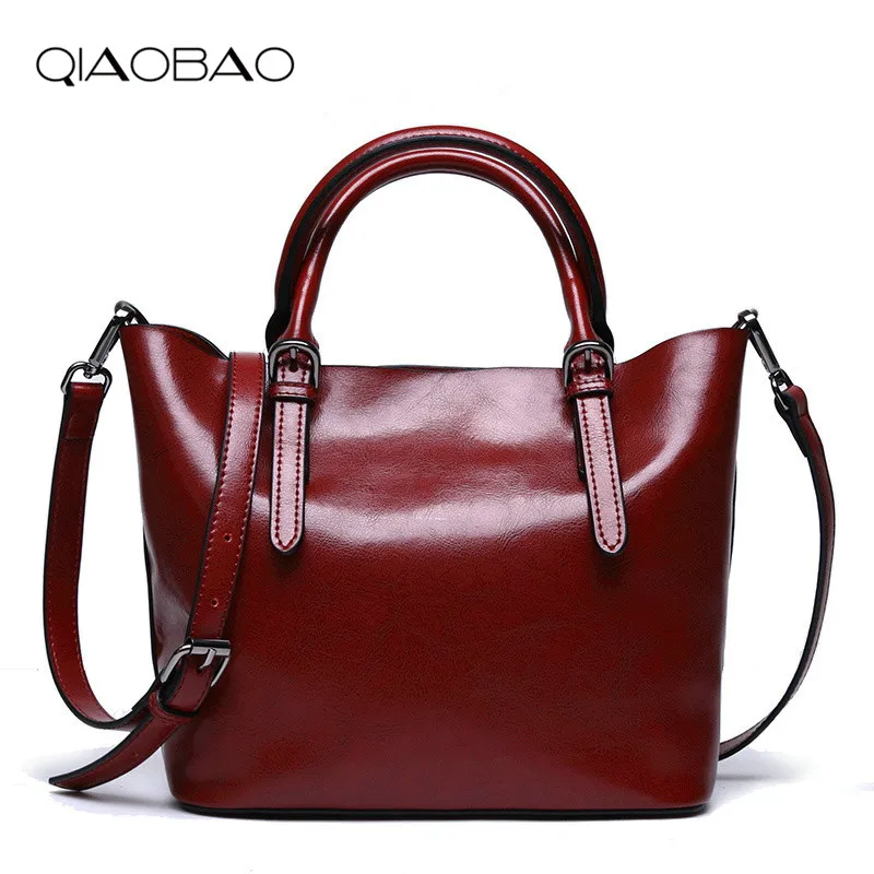 QIAOBAO 100% Genuine Leather Bags Ladies Famous Brand Women Handbags High Quality Tote Bag for Women Fashion Hobos Bolsos QIAOBAO 100% Genuine Leather Bags Ladies Famous Brand Women Handbags High Quality Tote Bag for Women Fashion Hobos Bolsos