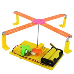 Дети ручной творческий DIY Электрический игрушка просто головоломки собраны Наборы игрушечная карусель научных Гизмо Физического