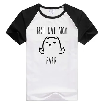 

Funny Cat Best Cat Mom Ever short sleeve casual Men/Women T-shirt Comfortable Tshirt Cool Print Tops Fashion GA371