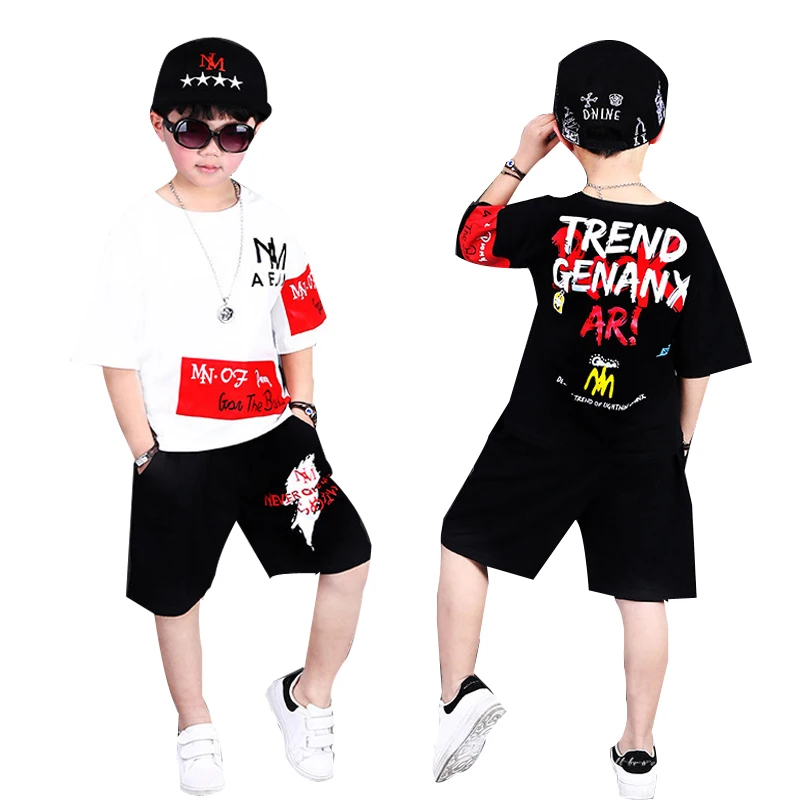 

Teenage Sport Suits 2019 Summer Boy kid Clothing Sets Short Sleeve T Shirt & Pants Casual 8 10 12 14 Years old Child Boy Clothes