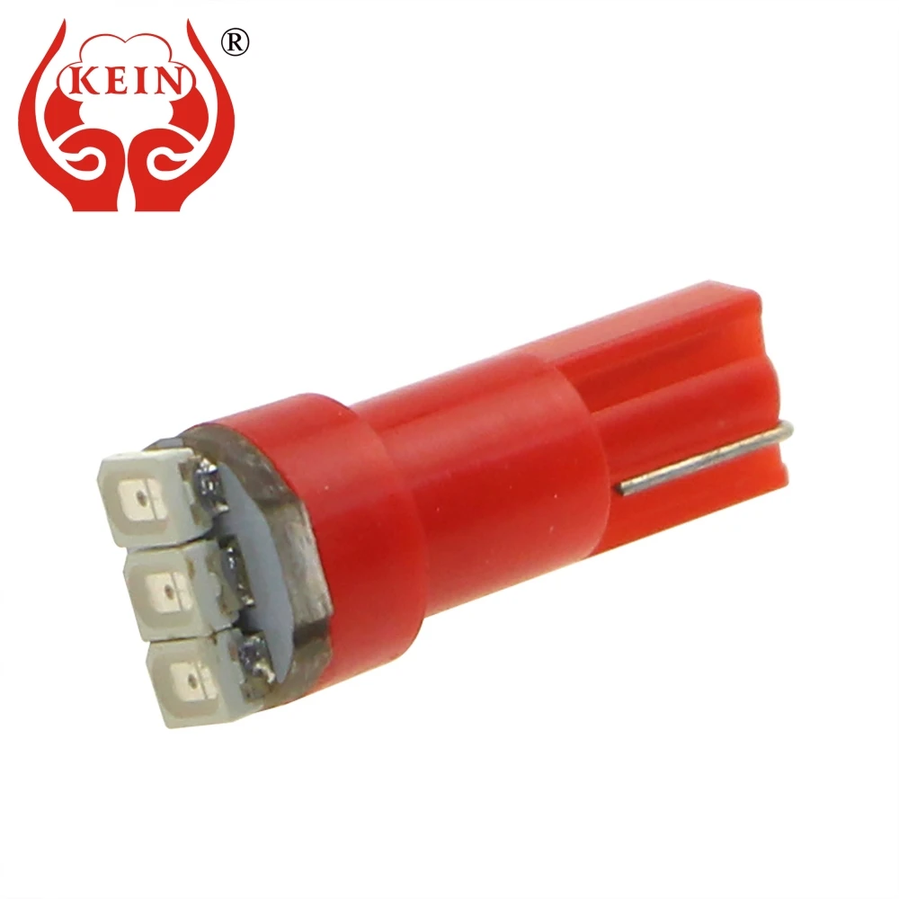 

KEIN 20PCS T5 W3W LED Bulb Car 3020 3SMD Auto Instrument Light Dashboard warning indicator Vehicle car-styling Lamp 12V Red blue