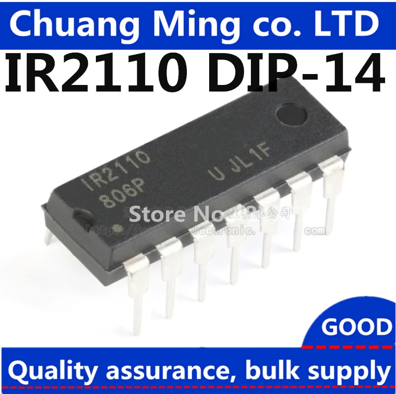 

Free Shipping 10PCS IR2110 IR2110PBF DIP14 MOSFET power/IGBT driver chip high low 100% new original