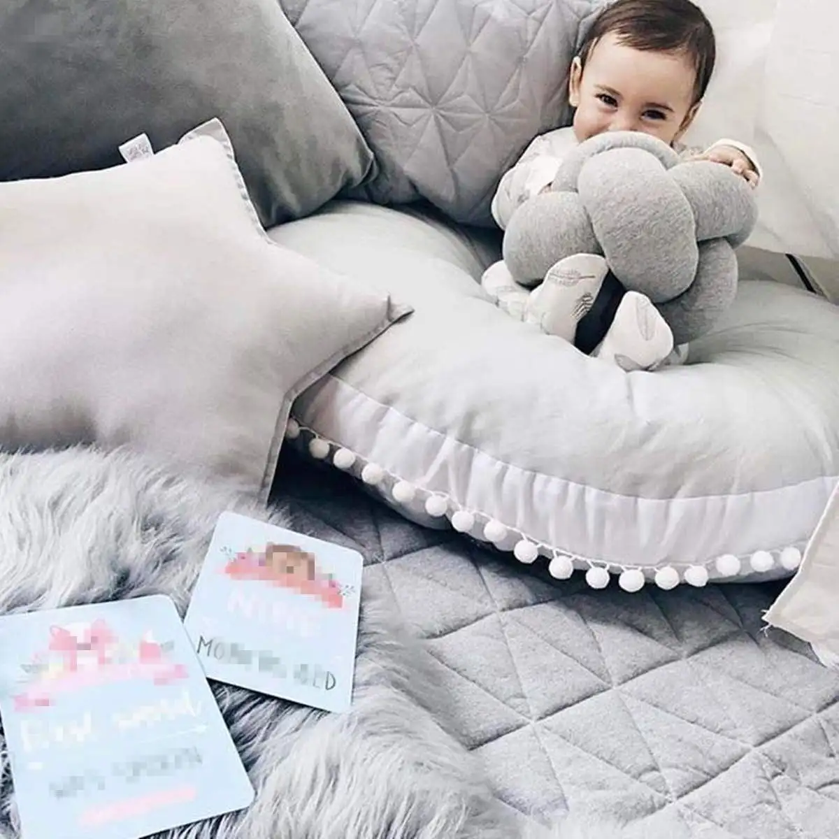 2019 Baby bean bag chair Cotton Round Soft Play Mats Crawling Pad Play Mat Home Children Kids Room Decor 90*90cm Yellow Grey 2019 Baby bean bag chair Cotton Round Soft Play Mats Crawling Pad Play Mat Home Children Kids Room Decor 90*90cm Yellow Grey