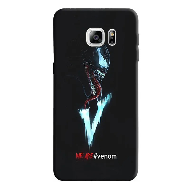 Venom дизайнерские чехлы для телефонов Samsung Galaxy S6 S7 край S8 S9 плюс S5 чехол мягкий