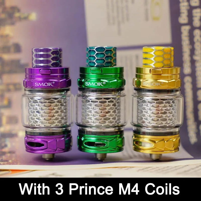 

SMOK Atomizer TFV12 Prince tank Cobra Edition 7ml Capacity V12 Prince M4 Strip Mesh X2 Clapton Coil 510 E Cigarette SMOK Tank