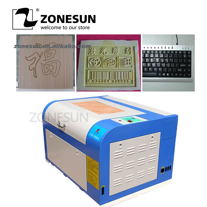 ZONESUN 110/220 В 80 Вт 400*600 мм мини CO2 лазерный гравер гравировальный станок 4060 лазер с