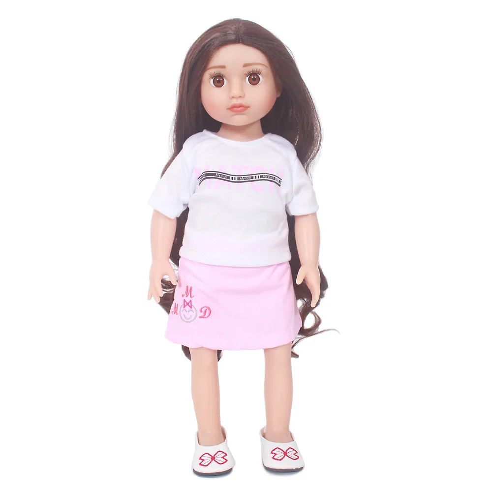 

New 45cm Handmade Full Body Vinyl Reborn American Dolls Realistic Silicone Baby Girls Doll Kids Toys for Children Christmas Gift
