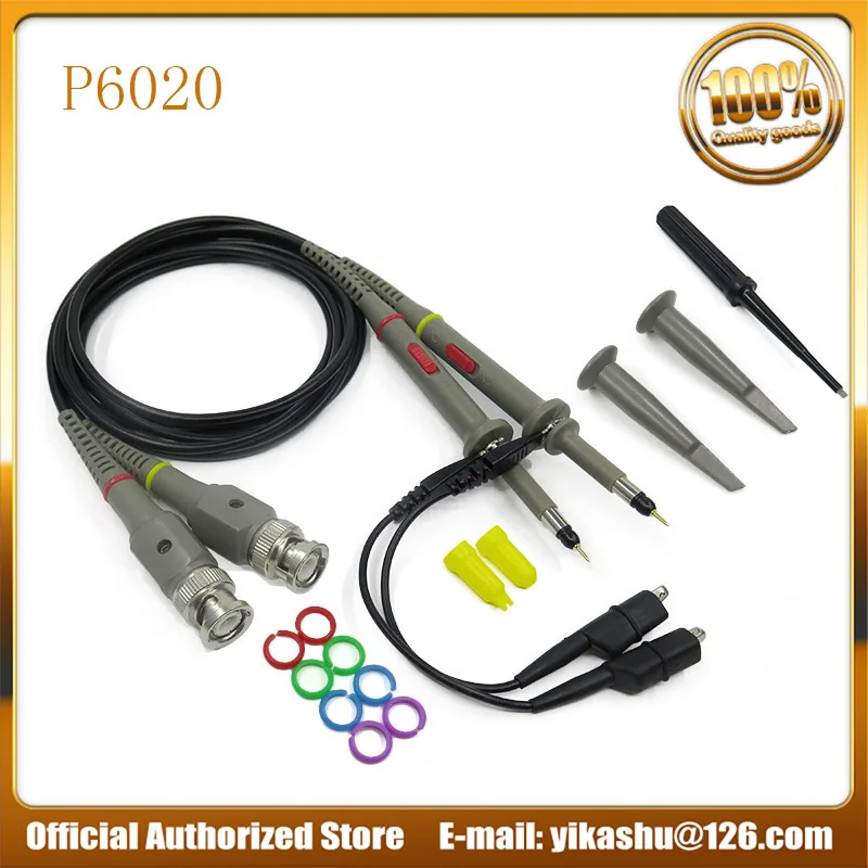 Hantek 2 шт. P6020 Высокая точность X1/X10 20 Датчик осциллографа на МГц крокодил|Детали и