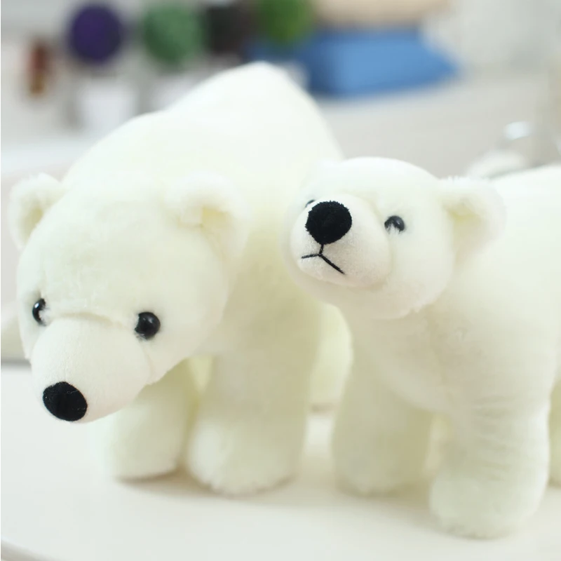 20/25/35/45cm Super Lovely Polar Bear Family Stuffed Plush Placating Toy Pure White Bear Soft Fabric Doll Gift for Children cat climbing frame cat nest cat tree integrated super large solid wood multi layer warm cat castle multi cat family