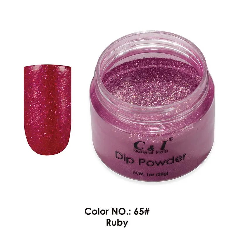 

C&I Dip Powder, Color No. 65 Ruby, for Nail Color, 1 oz / 28 g