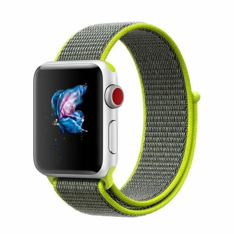 Apple Watch Series 4/3/2/1 38/40/42/44 мм нейлон мягкий браслет для часов Smartwatch Для мужчин женские заменить Для мужчин с Т-образным ремешком; спортивный браслет в наборе, Лидер продаж - Цвет: Flash