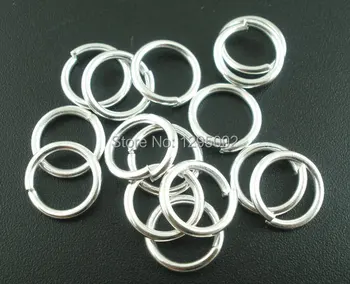 

1000Pcs Silver Plated Open Jump Rings Alloy DIY Fashion Jewelry Charms Findings Wholesales 12x0.9mm