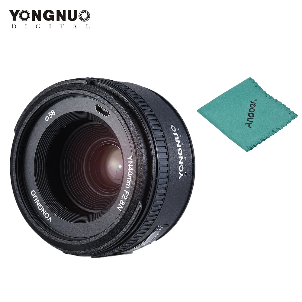 Объектив YONGNUO YN40mm F2.8N 1:2. 8 стандартный фиксированный объектив AF MF с автофокусом для Nikon D500 D7100 D7000 D7500 D610 D800 D810