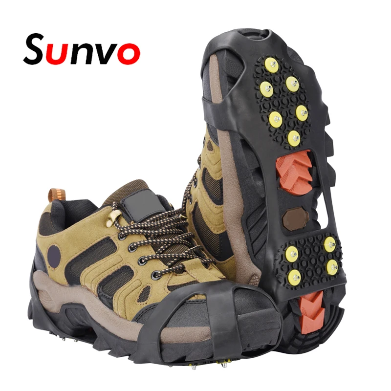 

Sunvo Ice Spike Crampons for Shoes Anti Slip Outdoor Climbing Hunting Hiking Snow Spikes Cleats Chain Claws Grips Ice Gripper