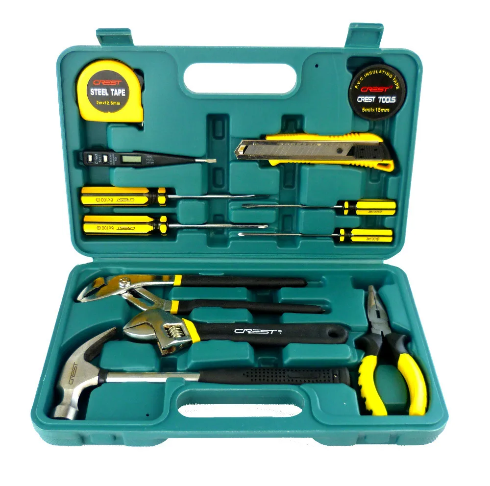 G T 13pc Mini Screwdriver And Hand Tool Set & Chest Auto Home Repair