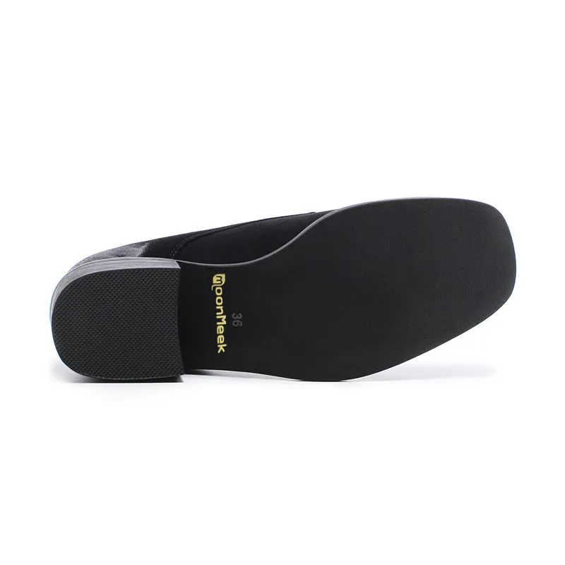 wine Noir Carré Consise 33 Printemps 2018 Glissent Talon Sur Nouveau 40 Liée Automne Med Chaussures Moonmeek Taille Pompes Femmes Croix Cuir Bout En Red Kid Suede 7gqW1cSz