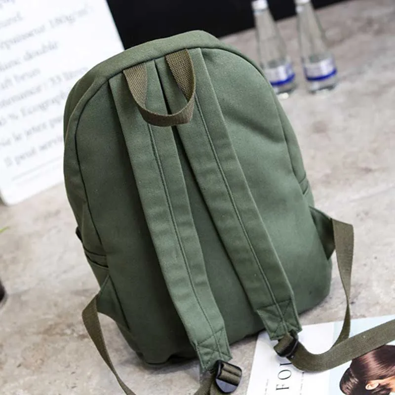 La nueva escuela Mochila niñas Mochila de mujer con bordado lona Mochila de moda mochilas para niñas de la escuela Mochila
