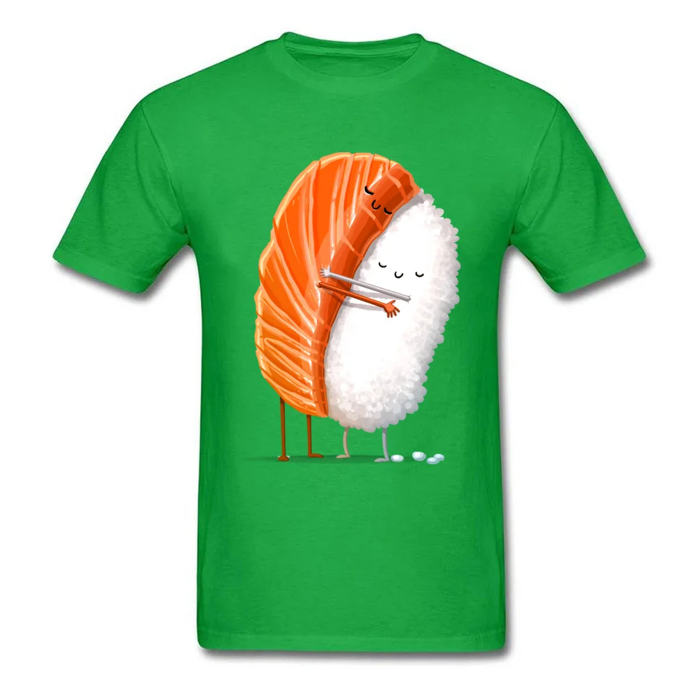 Sushi Hug Autumn All Cotton O-Neck Tops T Shirt Short Sleeve Casual Tees Company Casual Top T-shirts Free Shipping Sushi Hug green