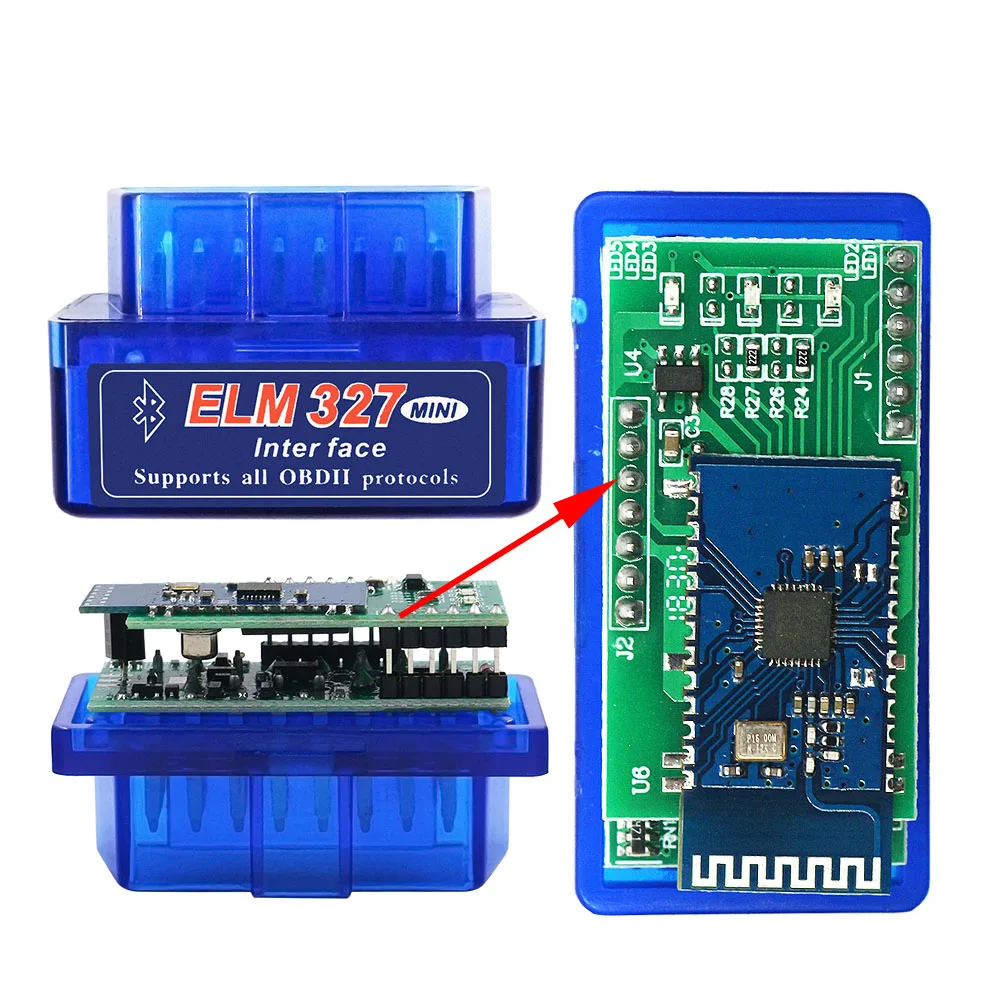 10 шт./лот OBDII сканера ELM327 1,5 автомобильный диагностический инструмент ELM 327 PIC18F25K80 Bluetooth V1.5 ELM327 OBD2 Bluetooth считыватель кода V1.5