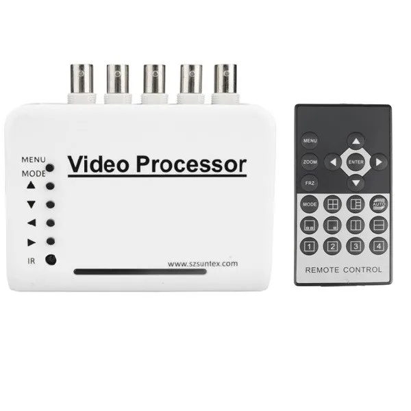 

4-CH Channel DVR CCTV Quad Video Camera Processor System kit Splitter Switcher