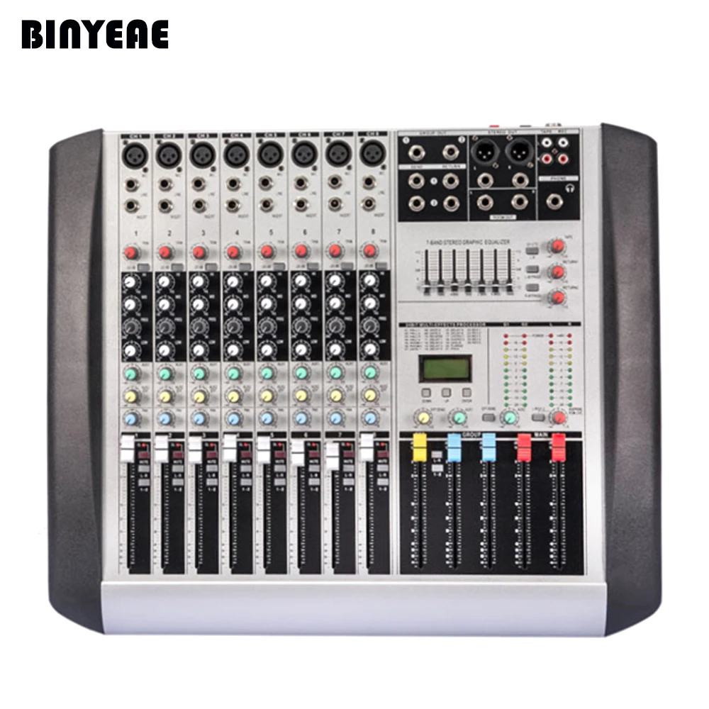 HX802 микшерный пульт 8 каналов DJ Audio Remote Mixer Mezcladora De DJ