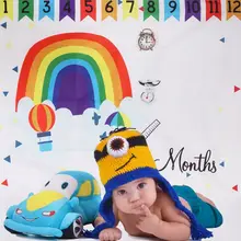 Новорожденный красочный фон одеяло Мягкий тканевый фон для фото милый Радужный принт