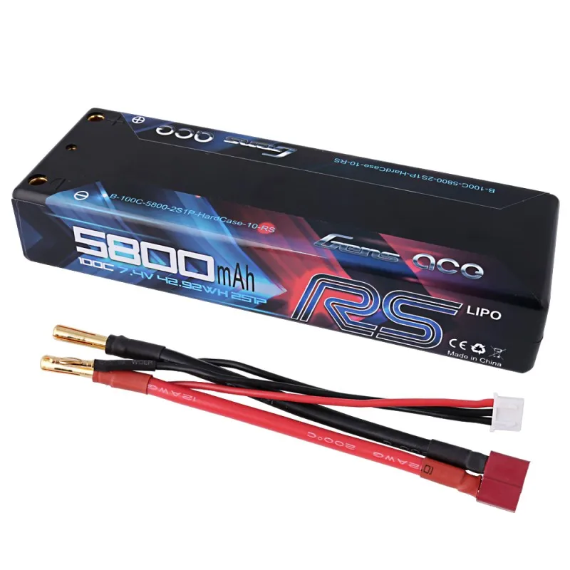 Gens ace 2S 7.4V 5800mAh 100C Hardcase Lipo Gens ace 2S 7.4V 5800mAh 100C Hardcase Lipo