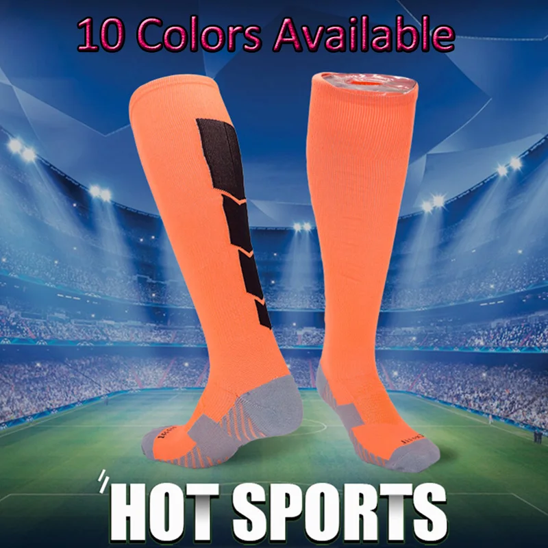 Adult Soccer Socks For Men Outdoor Sports Long Stocking Polyester
