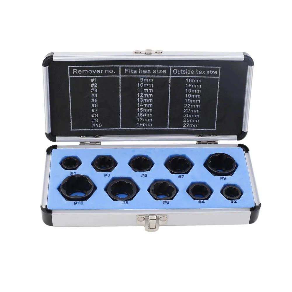 OUTAD High Quality 10Pcs Damaged Bolt Nut Screw Remover Extractor