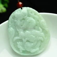 Натуральный Нефритовый дракон нефритовый кулон, Мужская аутентичная Бирма нефрит Экстремальный Зодиак Дракон подвеска с сертификатом