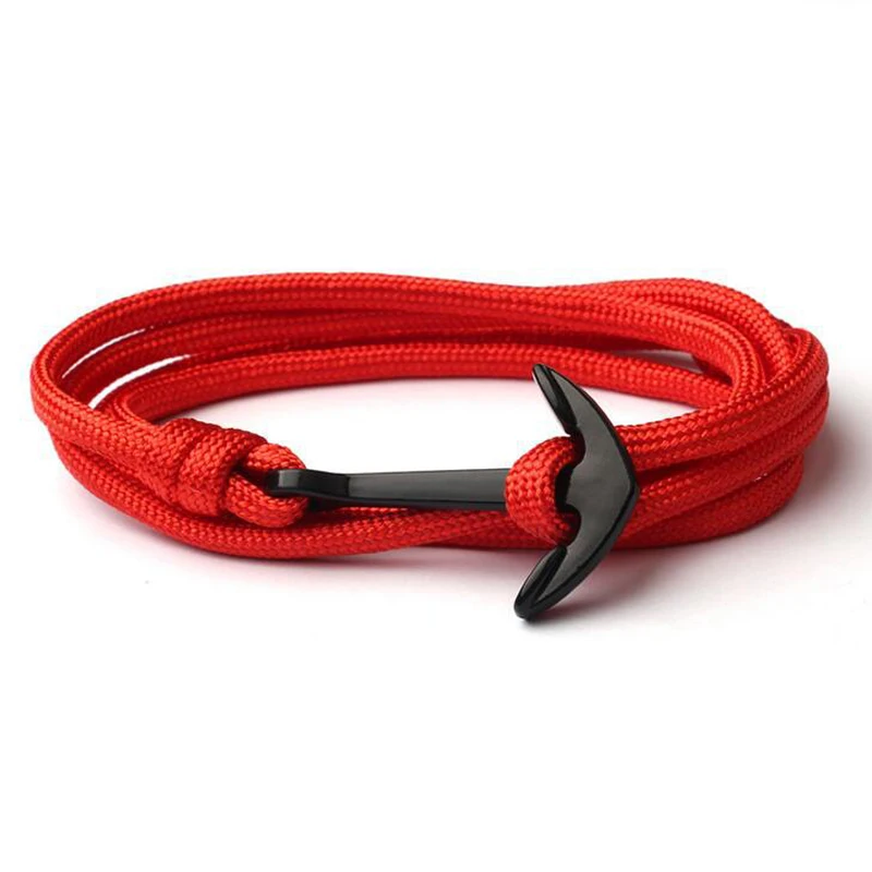 NIUYITID Handmade Bracelet For Women Men Fashion New Anchor Bracelet Accessories Male Jewelry Homme 14 Colors drop shipping (7)