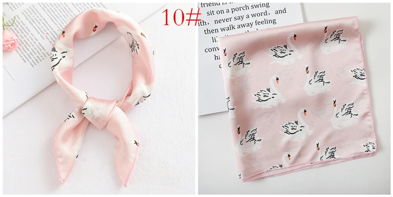 50*50 см маленький квадратный шелковый шарф для женщин Бизнес шейный шарф на голову женский платок повязка для волос галстук женский платок с принтом