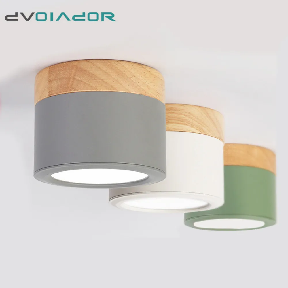 US $13.62 Surface Mounted Ceiling Led Downlight Macaroon LED Spot Led Lights 12W 5W Nordic Led Spot Downlight For Indoor Foyer Bedroom