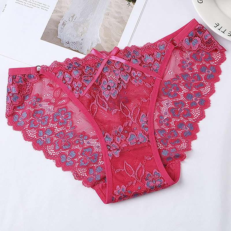Sexy Lace Panties Women Fashion Cozy Lingerie Tempting Pretty Briefs High Quality Cotton Low Waist Cute Women Underwear
