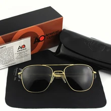 Piloto polarizado óculos de sol dos homens de alta qualidade marca designer ao masculino exército americano militar ótico yq1002