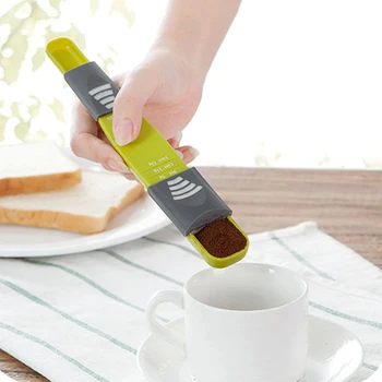 

Kitchen adjustable cooking spoon baking amount spoon double head eight grade coffee spoon milk powder spoon