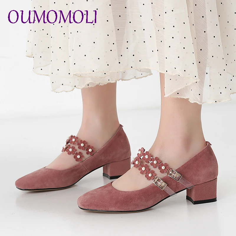 

Women Elegant Pointed Toe black Heels 3cm Summer Shoes for Lady Fashion Crystal Flower Sheep suede Basic Shoes d771