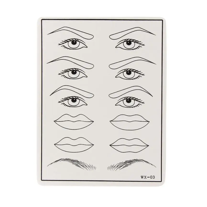 

Permanent Cosmetic Eye Lip Eyebrow Makeup Practice Training Skin Sheet Tattoo X7055Down