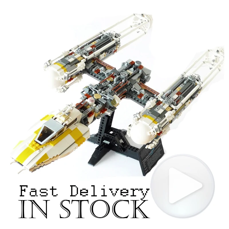 

Clone 10134 MOC LEPIN 05040 1473Pcs Star Wars Y-wing Attack Starfighter Model Building Kits Blocks Bricks Toys for children Gift