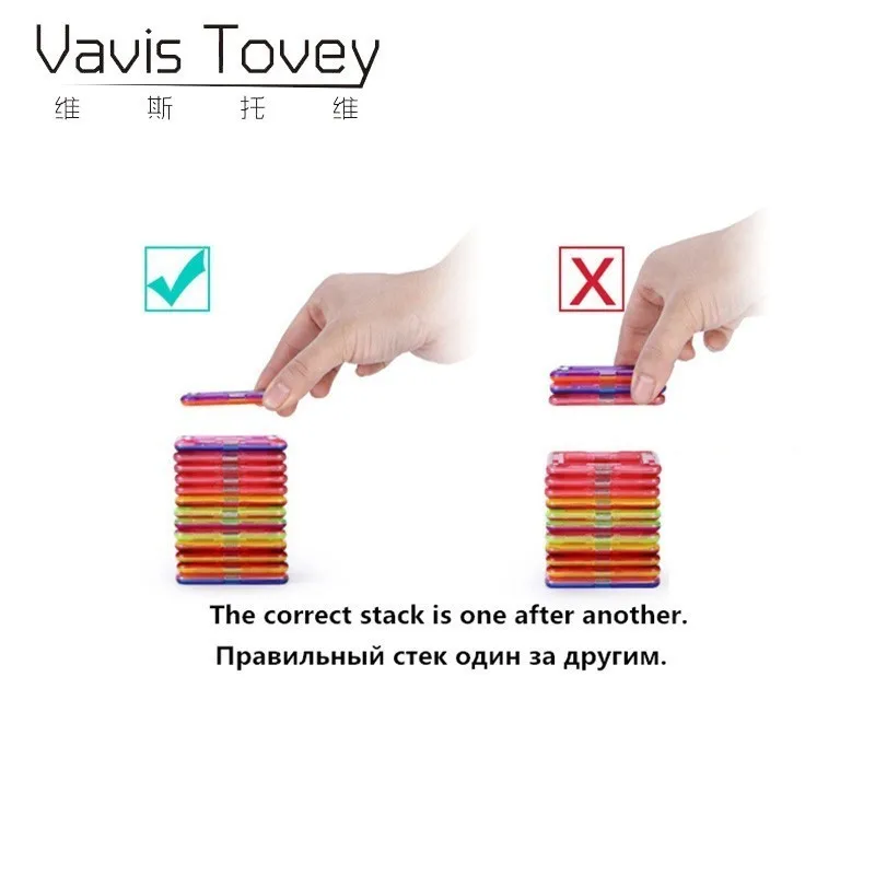 Vavis Tovey 52pcs Big Magnetic Building Blocks Triangle Square Brick designer Enlighten Bricks Toys Free Stickers Gift | Игрушки и хобби