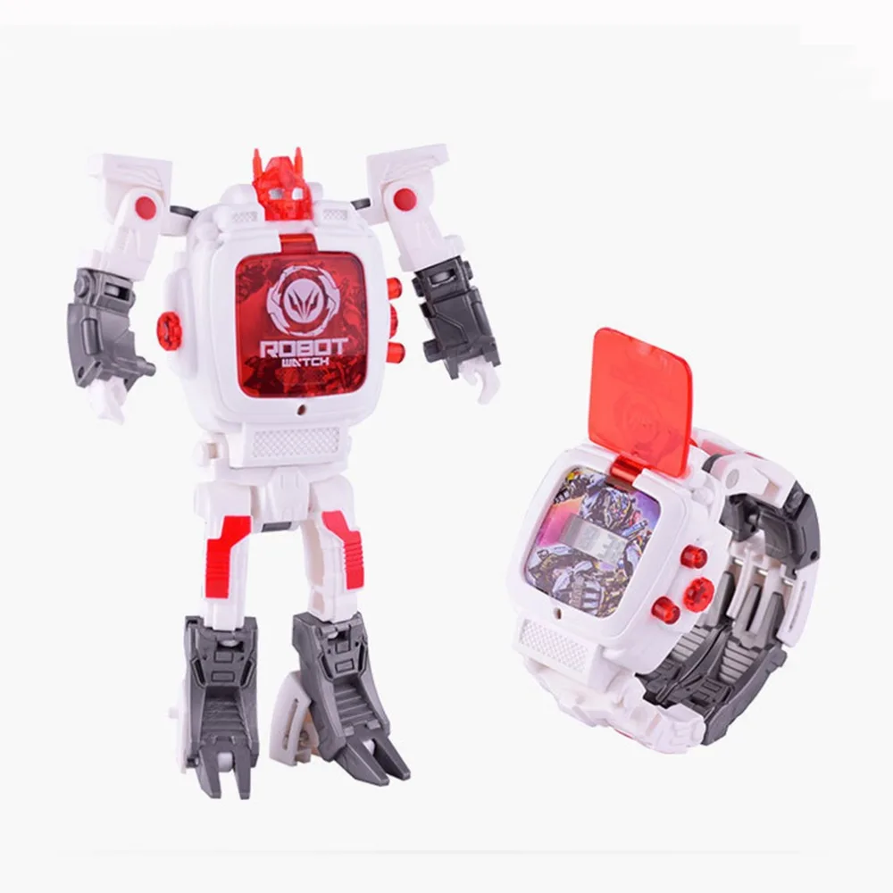 remarkable  Trasformation Wristwatch Toy Children Sports Cartoon Watches Kids Xmas Gifts Cute Boys Robot Transf