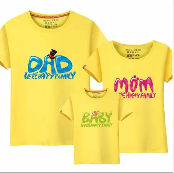 

Paternity Loaded Summer Short-sleeved T-shirt A Family of Three Kindergarten Games Activities Clothes Family Matching Clothes