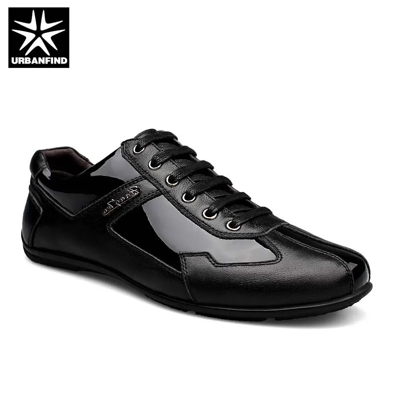 Genuine Leather Man Fashion Sneakers Size Plus Big Size 39-48 Black / Red Man Casual Dress Shoes
