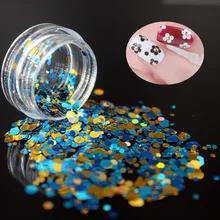 1 коробка Сделай Сам темно-синее Золотое кольцо блестки красочная Акриловая жидкость кристально-полимерный лак для дизайна ногтей советы для маникюра ногтей инструменты