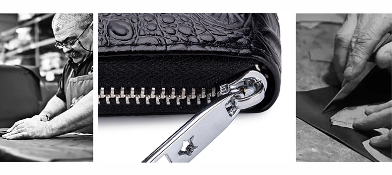 Lomelobo Split Leather Card Wallet Women & Men Alligator Coin Purse Credit ID Card Holder Female Male Lady Bank Cards Wallet Hot 2019 HCL7143 Details (04)