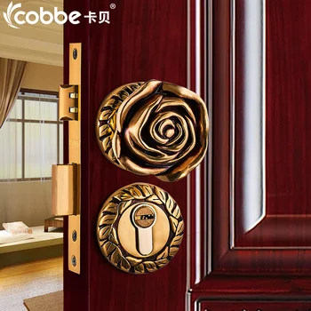 

Full Brass wood Door Lock Simple Wooden Door Split Locks Zinc Alloy Indoor Door Locks Bedroom Hotel Home Office Door Lock
