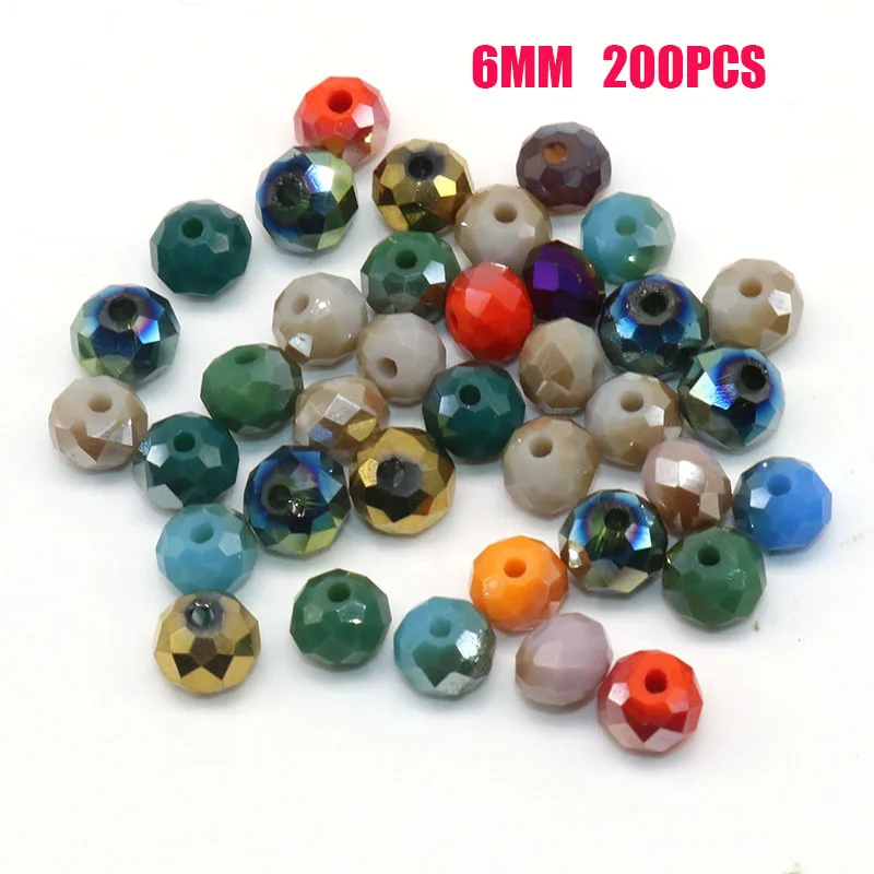 Mixed 6MM Austrian crystals beads Loose Spacer Bead Faceted Crystal